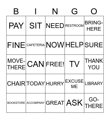 CHAPTER 3 Bingo Card