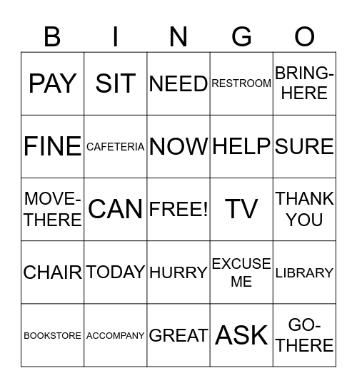 CHAPTER 3 Bingo Card
