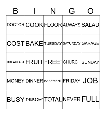 CHAPTER 10/11/12 Bingo Card