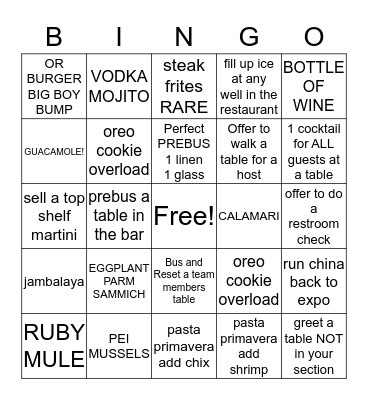 OPEN ROAD BINGO! Bingo Card