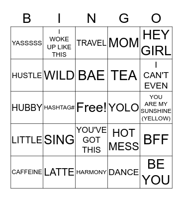RAE DUNN Bingo Card