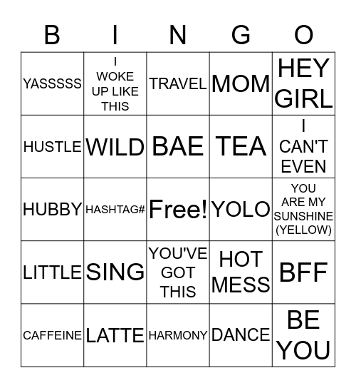 RAE DUNN Bingo Card