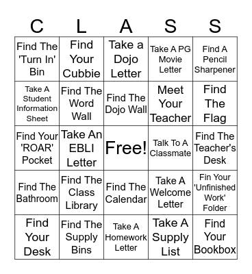 Welcome to Open House Bingo Card