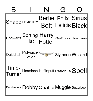 WIZARDS Bingo Card
