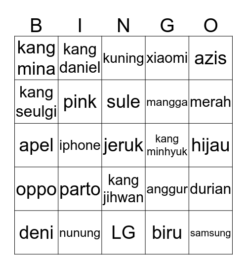 Dimitria  Bingo Card