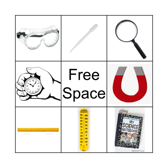 Science Tool Bingo Card