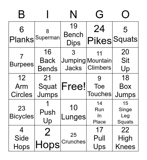 Camaria- Bingo Card Bingo Card