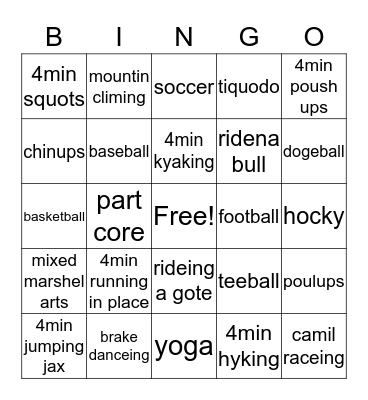 Dylan-Bingo Card