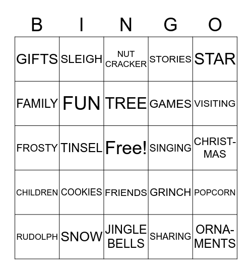 MERRY Bingo Card