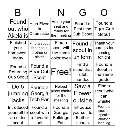 Get to know you BINGO! Bingo Card