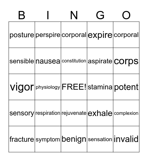 Word Wisdom Bingo Card