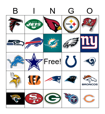 Birthday NFL Bingo Card