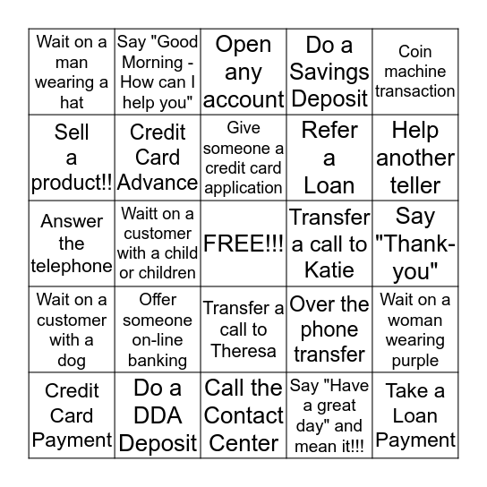 WACKY WINGO WEDNESDAY Bingo Card