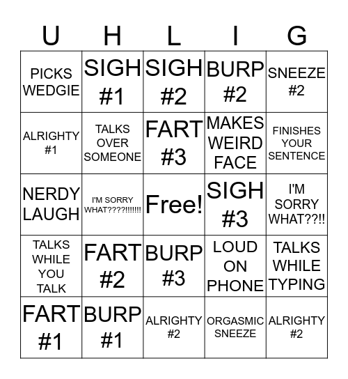 CAROL BINGO Card