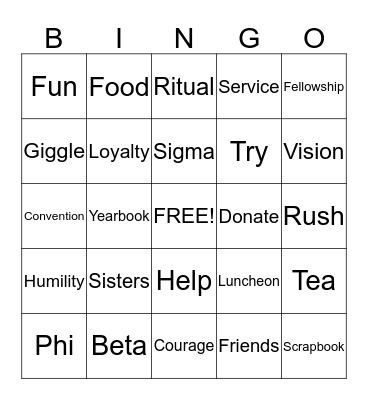 BEO BINGO Card