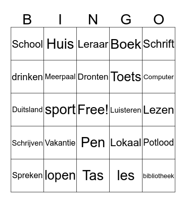 Nederland Bingo Card