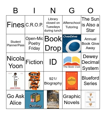 Welcome Titans!  READ Bingo Card