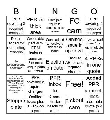 Orderable Quotes Bingo Card