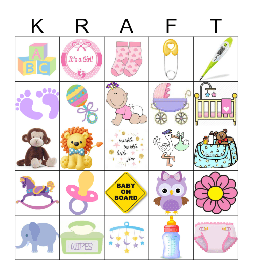 BABY    GIRL    Bingo Card