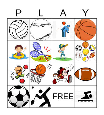 Let's Play Sports! Bingo Card