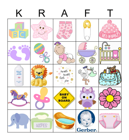 BABY    GIRL   Bingo Card