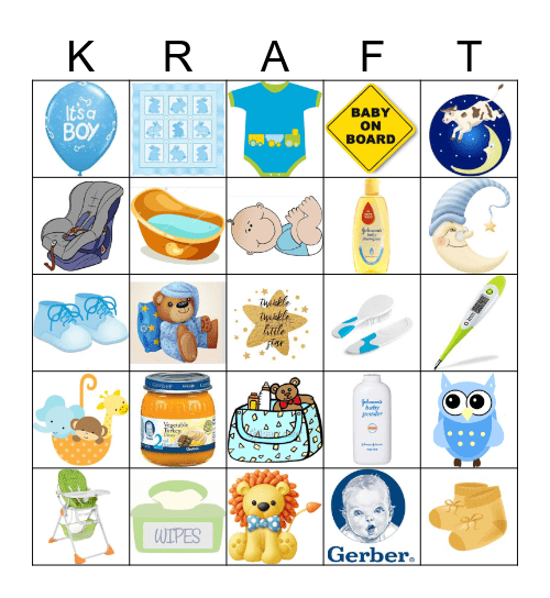 BABY    BOY    Bingo Card