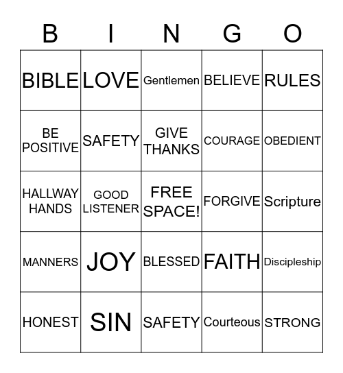 THIRD ST GENTLEMEN'S BINGO  Bingo Card