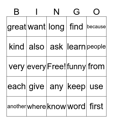 Bingo Card