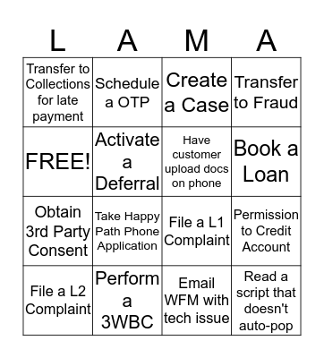 Marcus Bingo Card