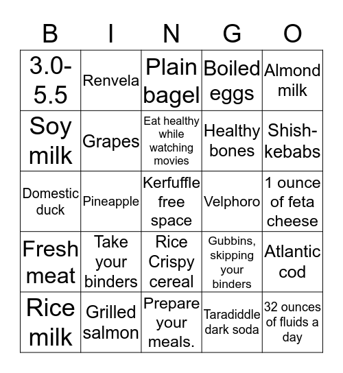 Don't Lollygag with your Phosphorus Levels  Bingo Card