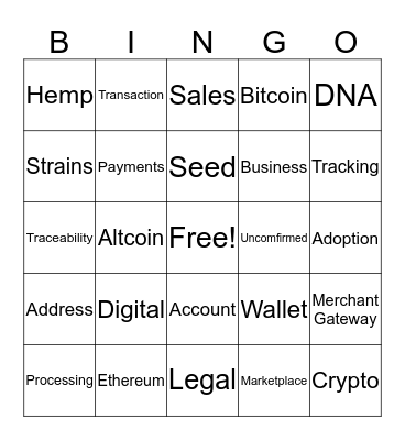 Tokes Bingo Card