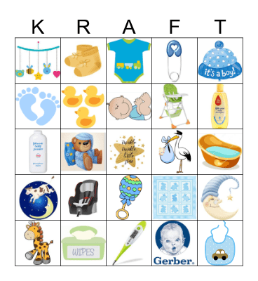 B A B Y         B O Y    Bingo Card