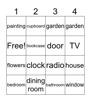 At Home Bingo Card