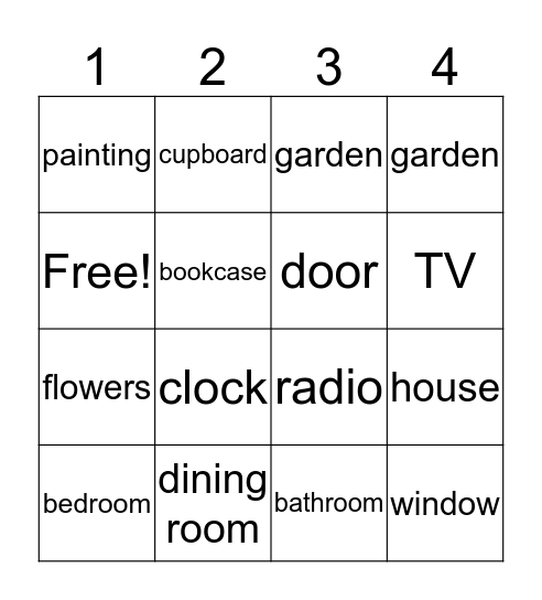 At Home Bingo Card