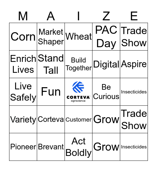 CORTEVA BINGO Card