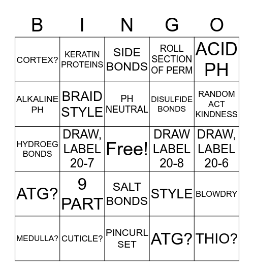 PERMANENT WAVE Bingo Card