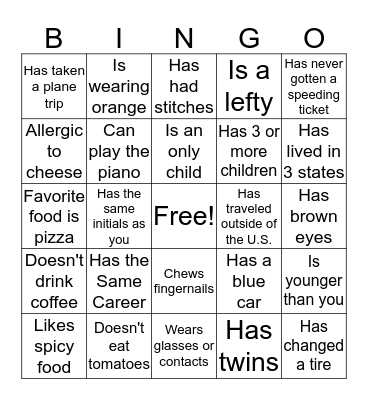 White Family Reunion 2018 Bingo Card