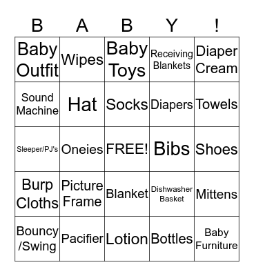 What did Baby Estopare GET???  Bingo Card