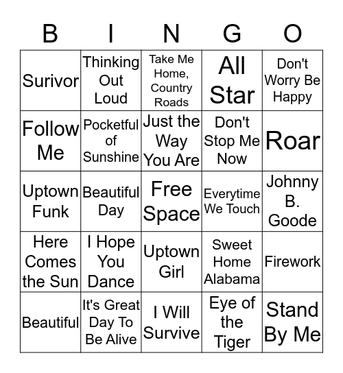 MUSIC 2 Bingo Card