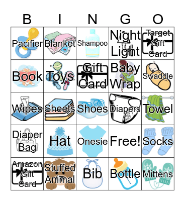 Baby Shower Bingo Card