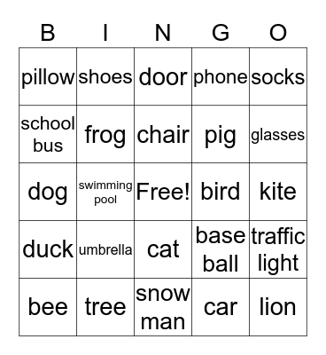 Word Riddle Bingo Card