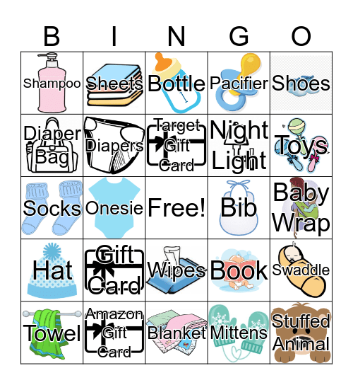 Baby Shower Bingo Card