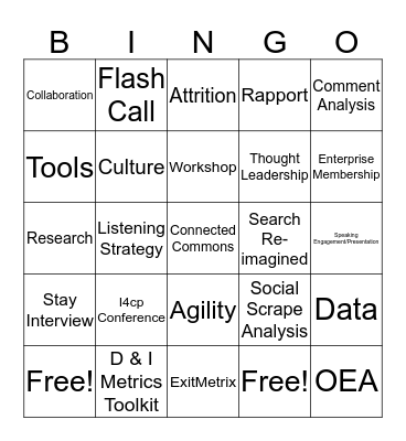 i4CP Bingo Card