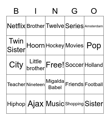 Get to know Miss Babel Bingo Card