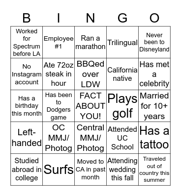 Bingo Card