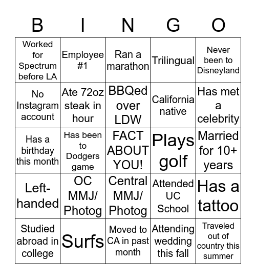 Bingo Card