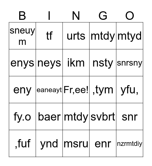 eduwiek Bingo Card