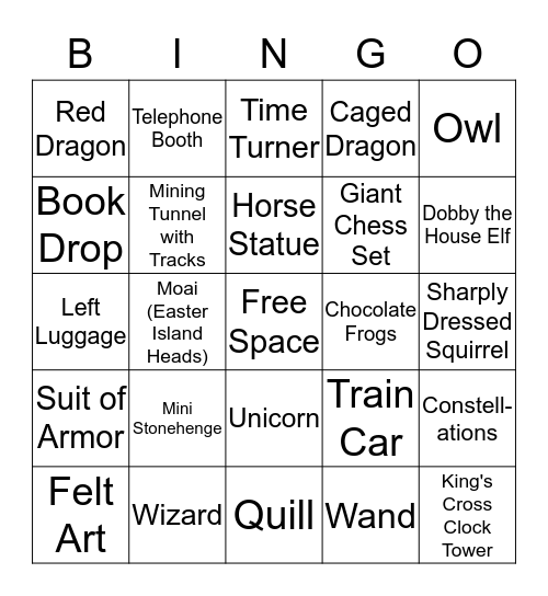 Campus 5 Bingo Card