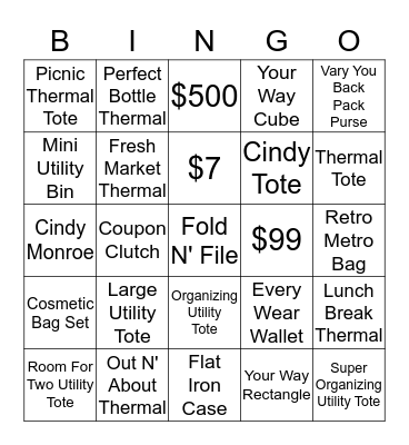 *********THIRTY ONE ********* Bingo Card