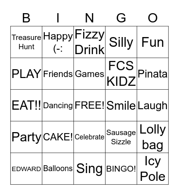 Ed's Birthday Bingo Card